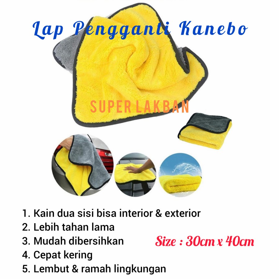 Kain Lap Mobil Microfiber 30x40cm Serba Guna Bahan Tebal Berkualitas