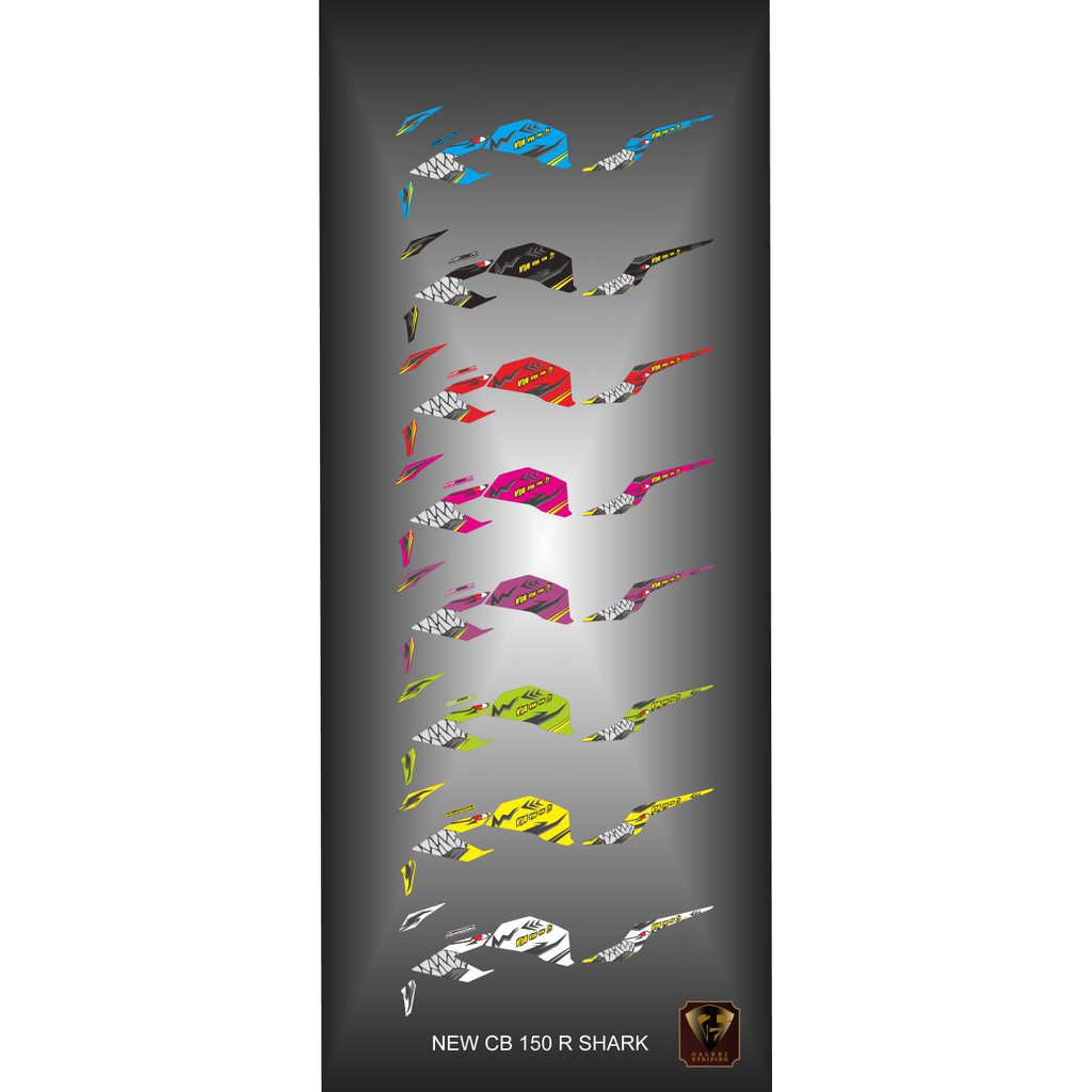 Striping cb 150 r 2016-2019 - Stiker Decal new cb150R shark