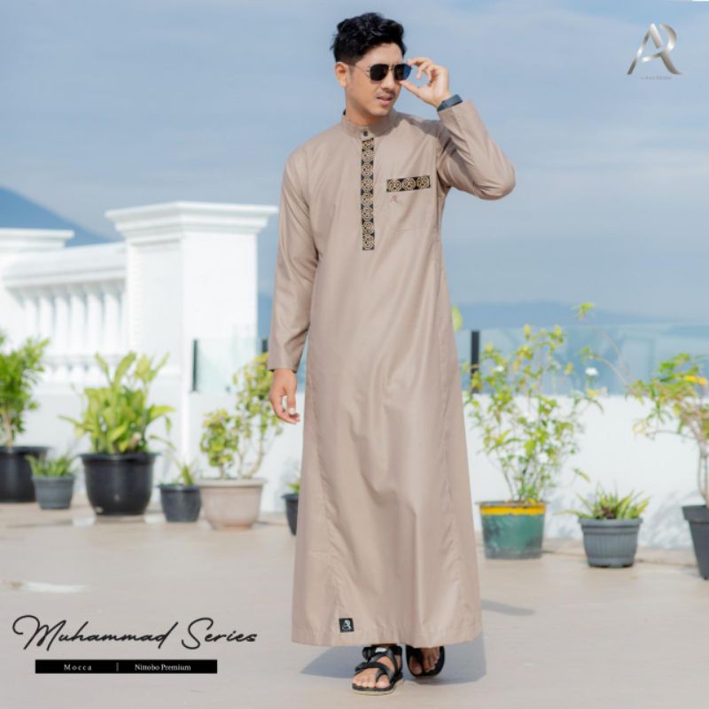 MUHAMMAD SERIES BY ARYA SALOKA GAMIS KOKO TERUSAN MUSLIM PRIA/ ABAYA LENGAN PANJANG POLOS ARRAFI