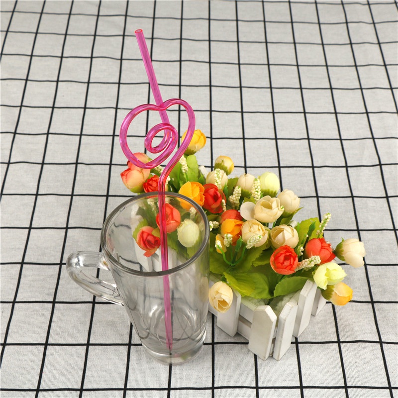 10 Pcs Sedotan Minum Bahan Plastik Warna-Warni Untuk Teh Susu