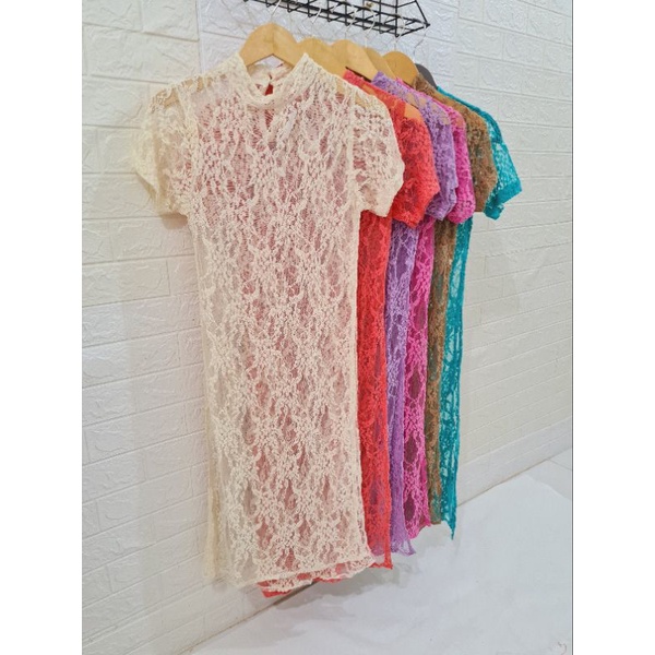 JC Dress Wanita Shanghai Cheongsam Brokat Murah