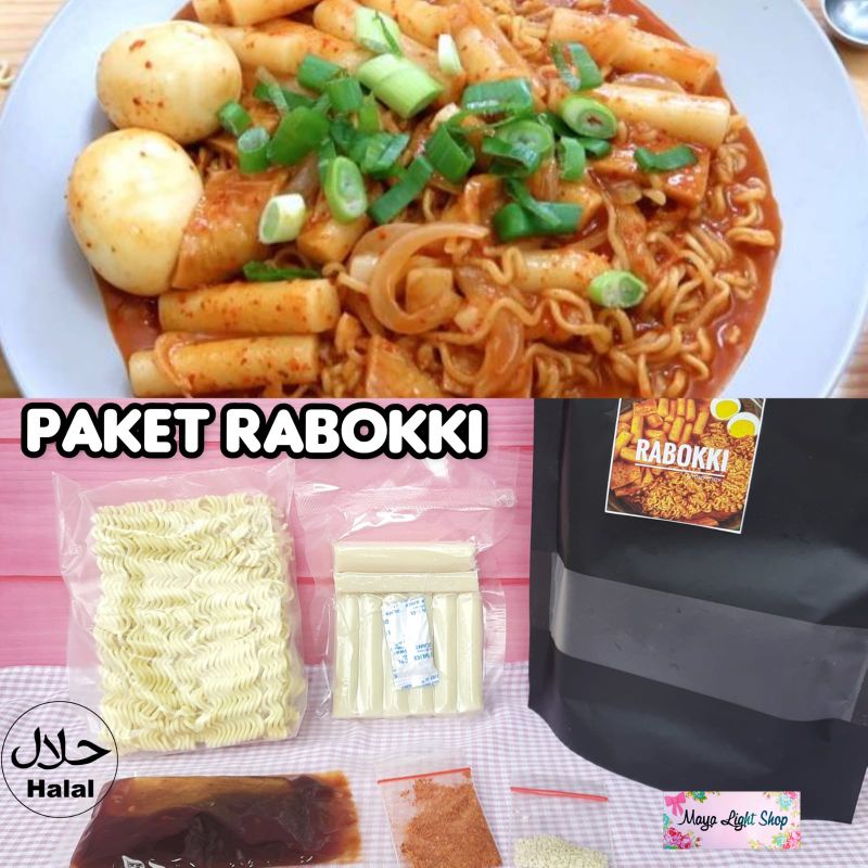 Paket Rabboki isi kue beras ramen halal murah tteokbokki toppoki topoki