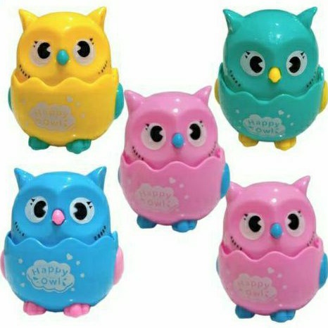 MAINAN HAPPY OWL | MAINAN HEWAN BINATANG OWL | BURUNG HANTU LUCU