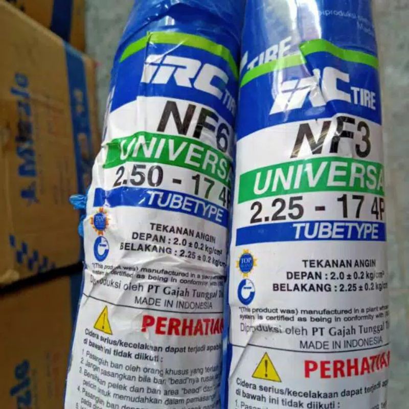 ban irc inoue ring 17 sepasang dpn/blkg ukuran 225/17 dan 250/17 NF3/NF6