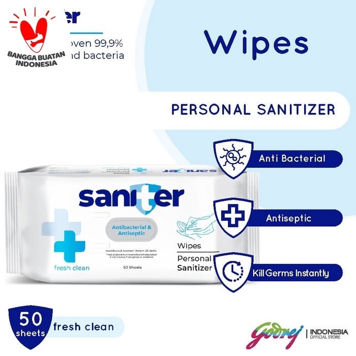 TISSUE SANITER WIPES 50SHEET