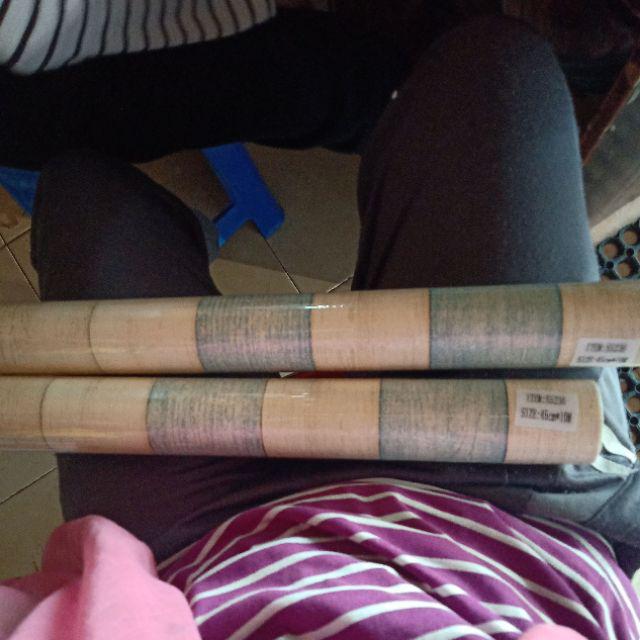 Terlaris Kmk10415 Wallpapaer 10meter X 45cm Wallpaper Dinding Sticker Walpaper Kayu