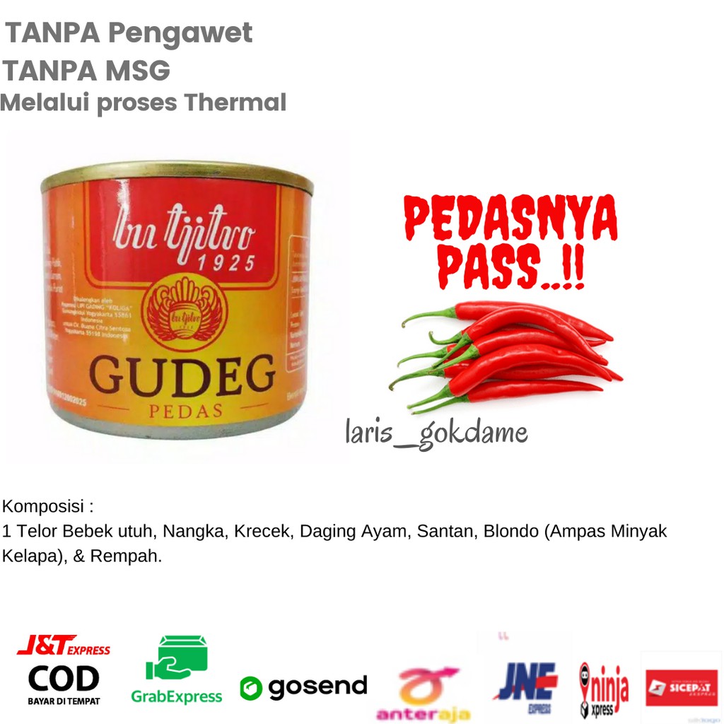 Gudeg Kaleng Pedas Bu Tjitro 1925 / Promo Gudeg Kaleng