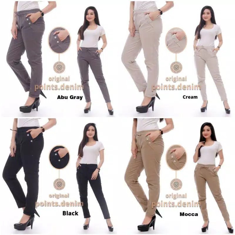 NEW SALE HOT SALE CELANA WANITA 8061 GL K3 03 PANJANG MOCCA CREM FASHION PANTS