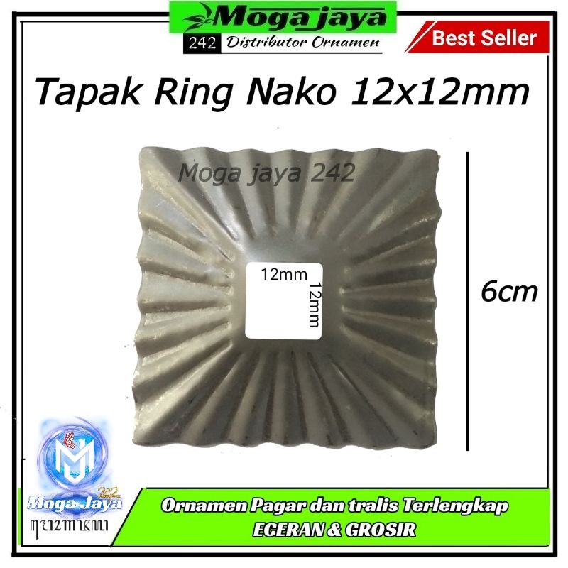 ring tapak nako ornamen tralis pintu pagar besi tempa