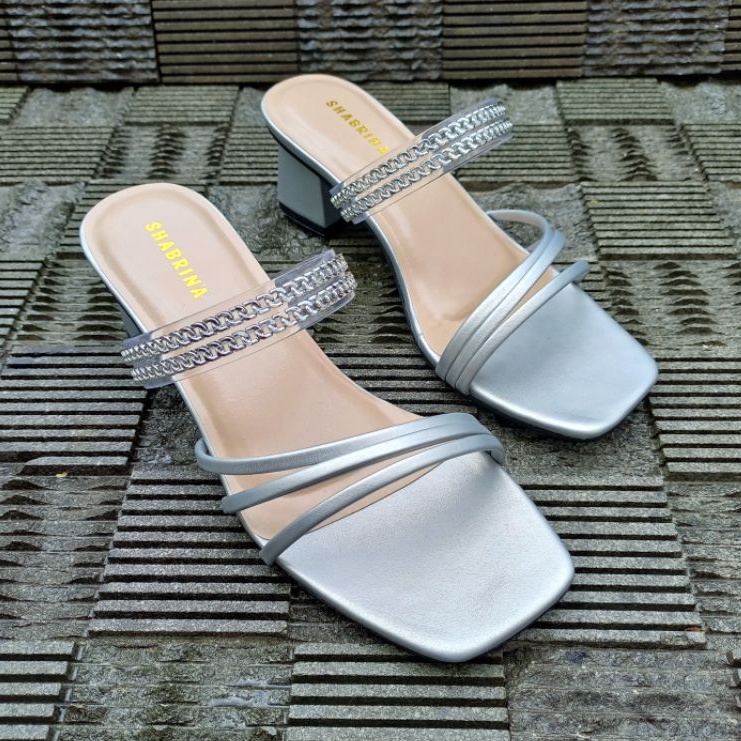 Shabrina Cynthia Silver Sepatu Big Size Jumbo 41-45