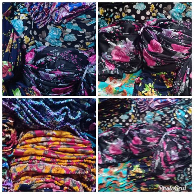 Celana panjang motif wanita dewasa bahan aiget