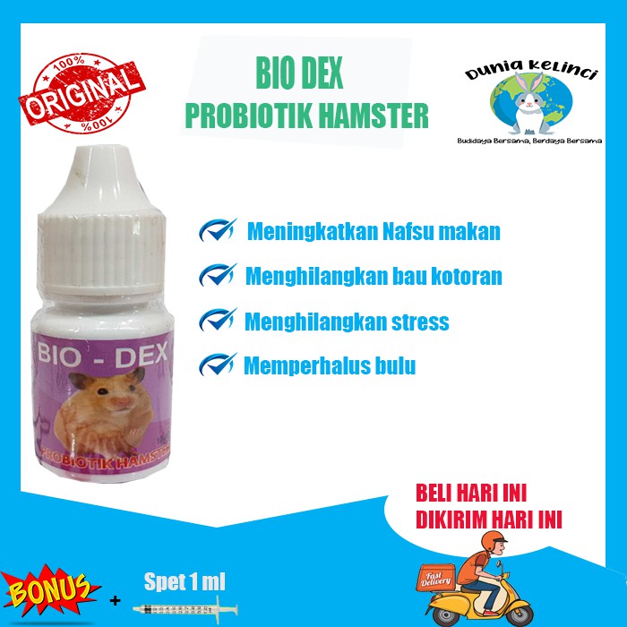 VITAMIN HAMSTER BIODEX PROBIOTIK MENGURANGI BAU KOTORAN MENAMBAH NAFSU MAKAN