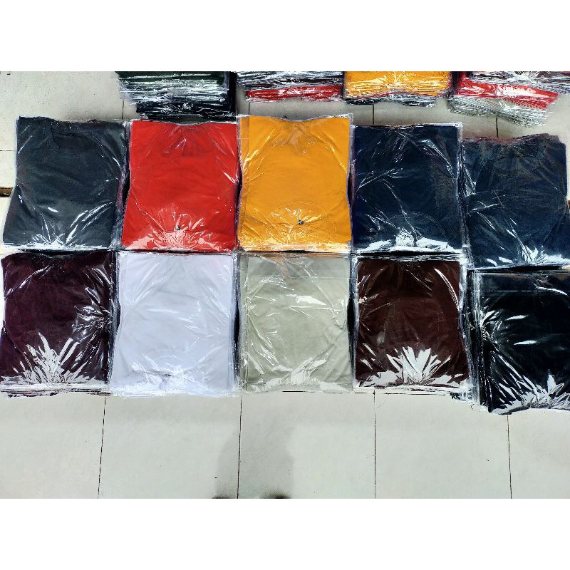 Jual Grosir kaos polos Cotton combed 30s lusinan kaos distro premium