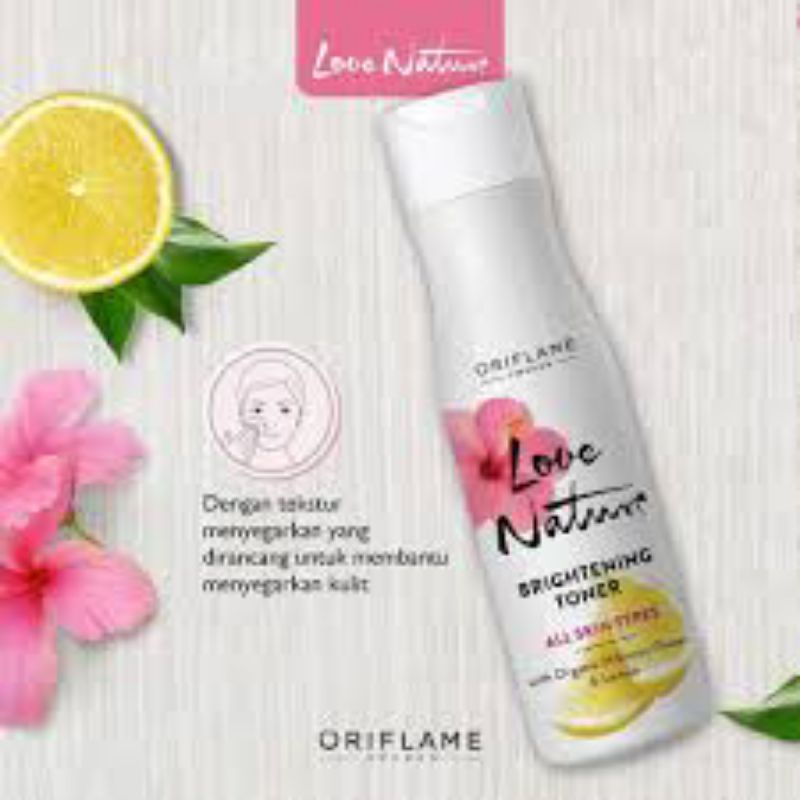 Love Nature Brightening Face Cream/ Toner/ Cleanser With Organic Hibiscus Flower &amp; Lemon