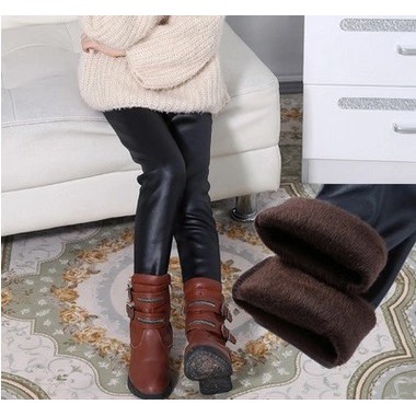 IMPORT MOLLAD Legging Leather Kids Celana Legging Kulit Thermal Bulu Anak