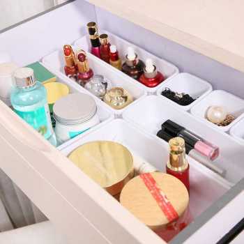 Kotak Sekat Laci Pembatas Organizer Tempat Penyimpan kosmetik Divider Case Organizer 8 PCS - HJ1992