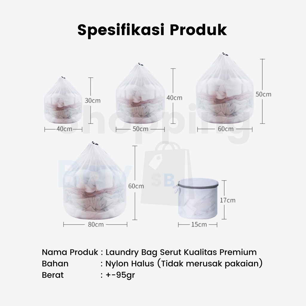 Laundry Bag Serut Laundry Net Serut Kantong Jaring Bra Jaring Serut