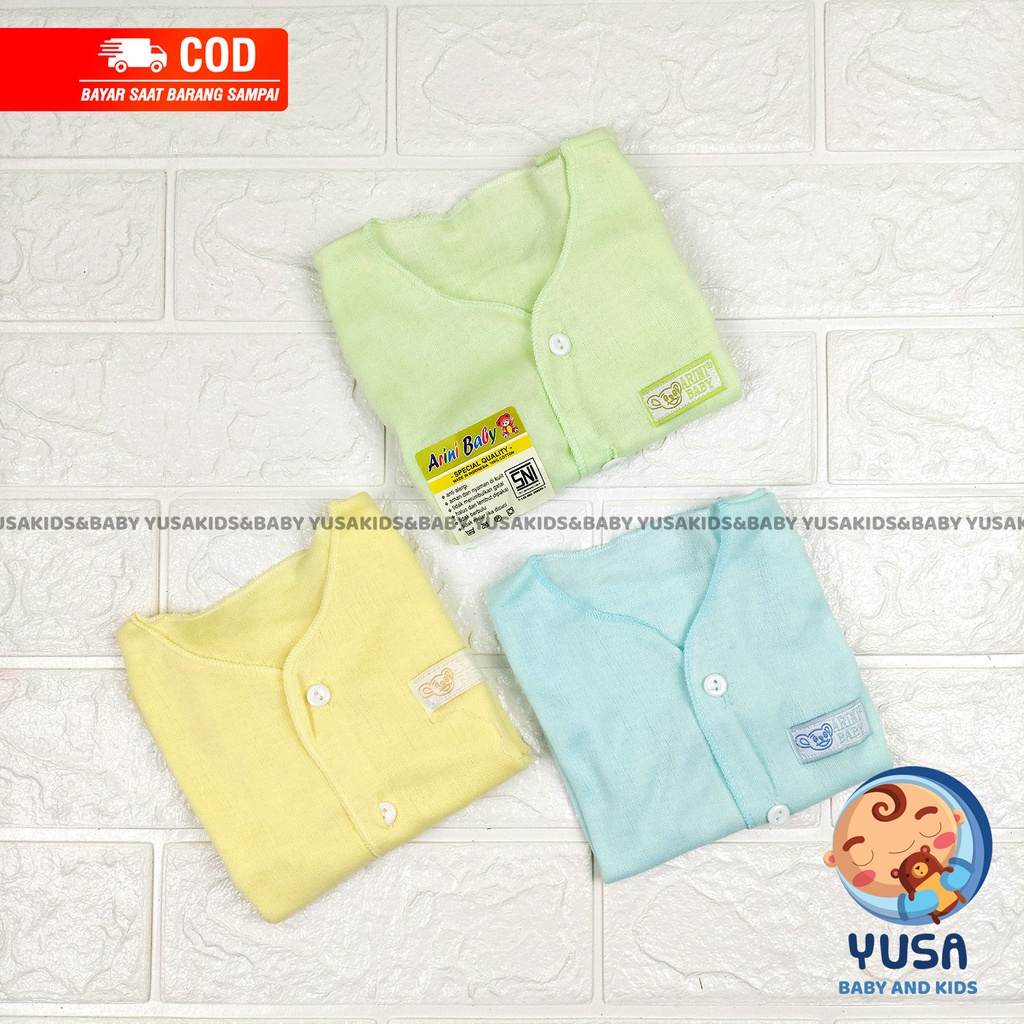 3 pcs baju bayi polos SNI newborn lengan kutung SNI yusa baby and kids-2