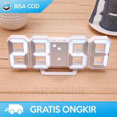 JAM MEJA DIGITAL LED AESTHETIC DEKORASI KAMAR TAFFWARE TS-S60-W ALARM