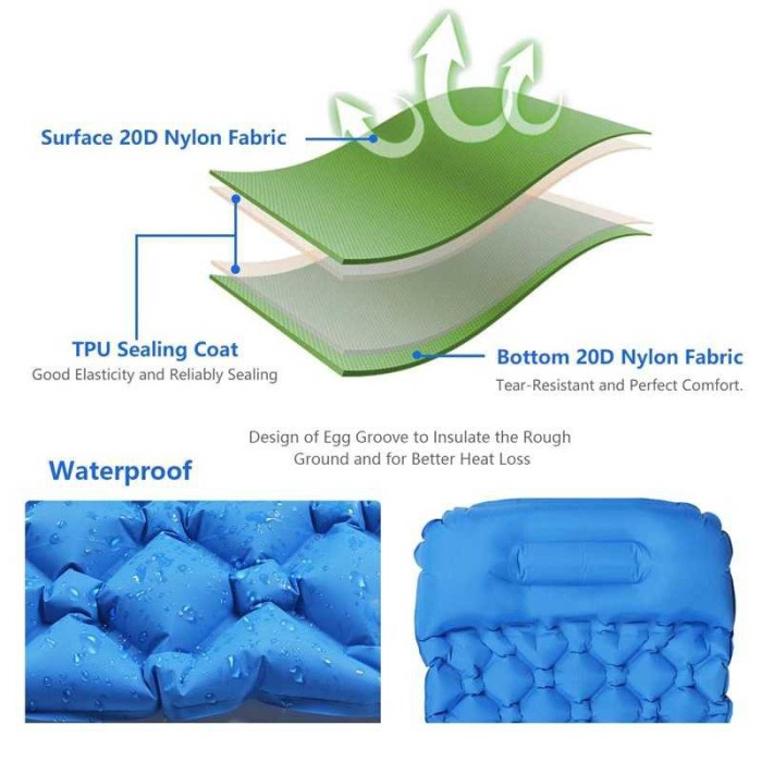 Sleeping Pad Matras Rhombus NH19 Outdoor Camping Kasur Angin