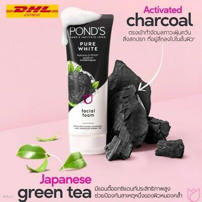 PONDS FACIAL FOAM PURE WHITE 100 GR {hitam}