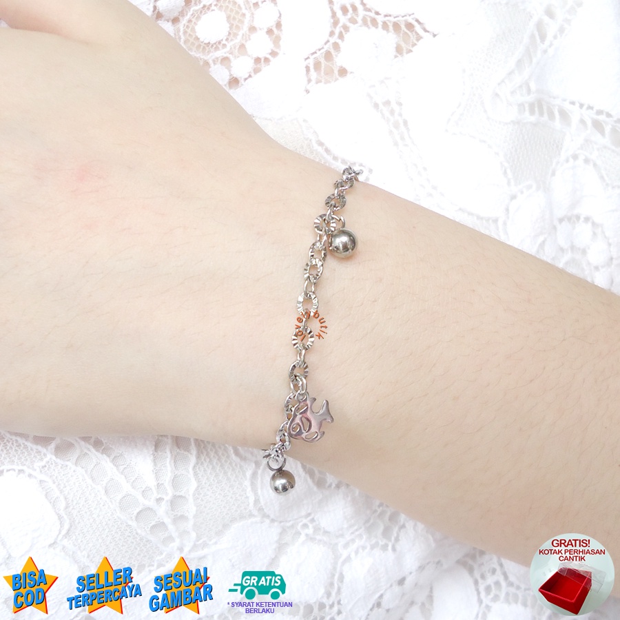 Lovelybutik Gelang Anak Titanium Gelang Tangan Anak Perempuan N3mo Anak Bonus Kotak Perhiasan
