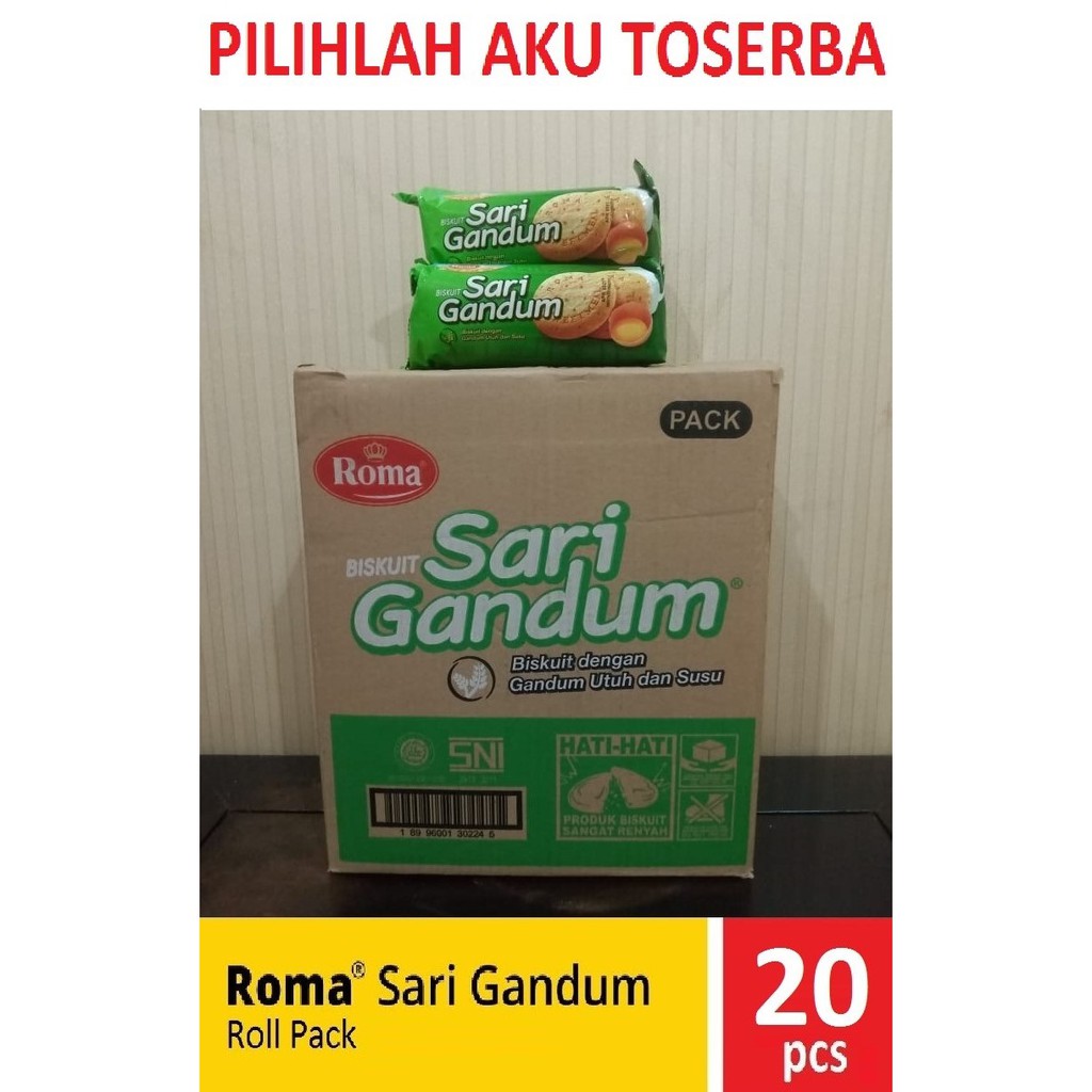 Biskuit Roma Sari Gandum Roll 149 Gram - (1 DUS ISI 20 PCS)