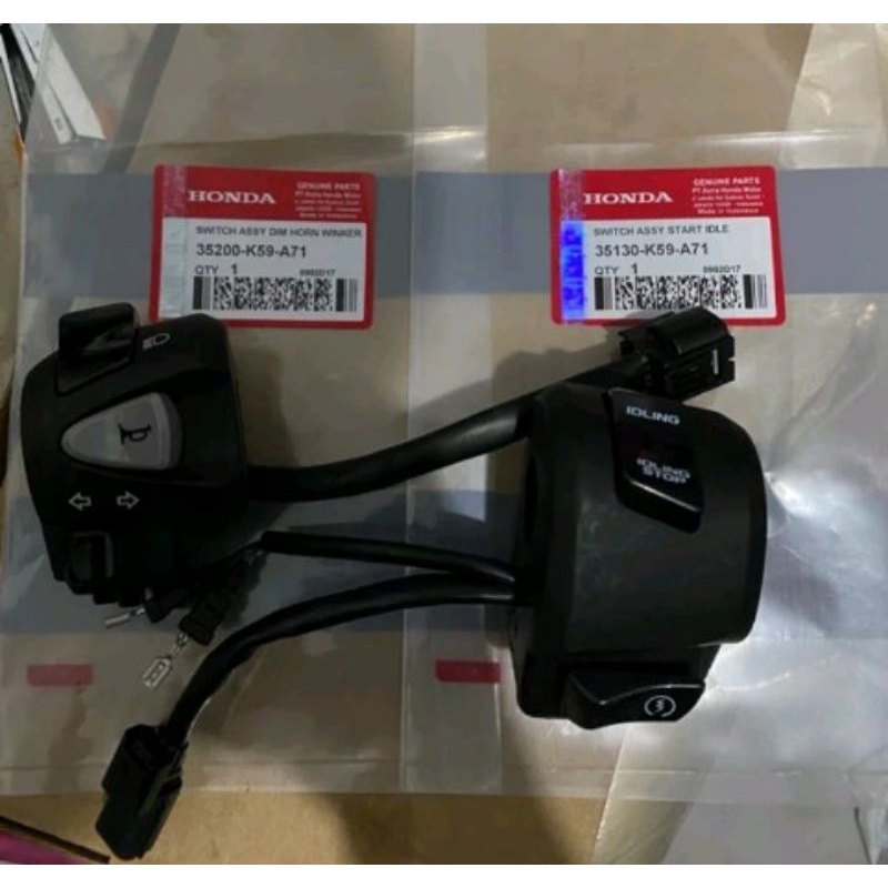 Saklar Set Kiri Kanan Honda Vario 125 Vario 150 LED ESP - Idling Stop Asli Ori Original AHM