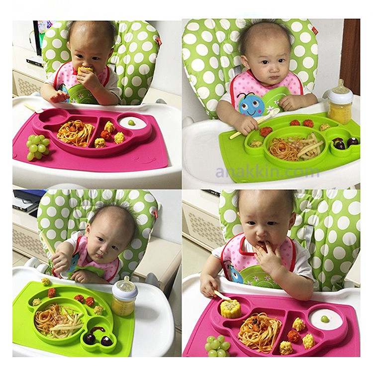 The Sozzy Placemat + Plate In One / Piring Makan Silicone Anak