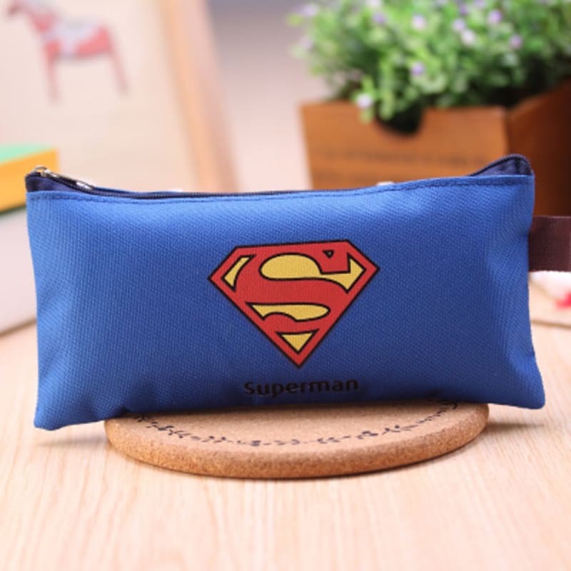 

Tempat Pensil Kotak Pensil Karakter Hero Superman Captain America Pencil Case Pouch Bag Organizer