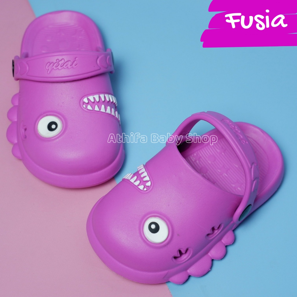 Sepatu Sandal Anak Baim Perempuan Usia 6 Bulan 1 2 3 Tahun Size 18-23 Karakter Dino Dyno Dinosaurus Dynosaurus Sendal Baim Gunung Karet Balita Prewalker Bayi Cewek