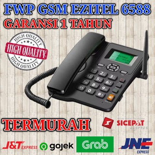 DUAL SIM FWP GSM EZITEL ETS 6588 TELEPHONE RUMAH GSM  Terbaru Original