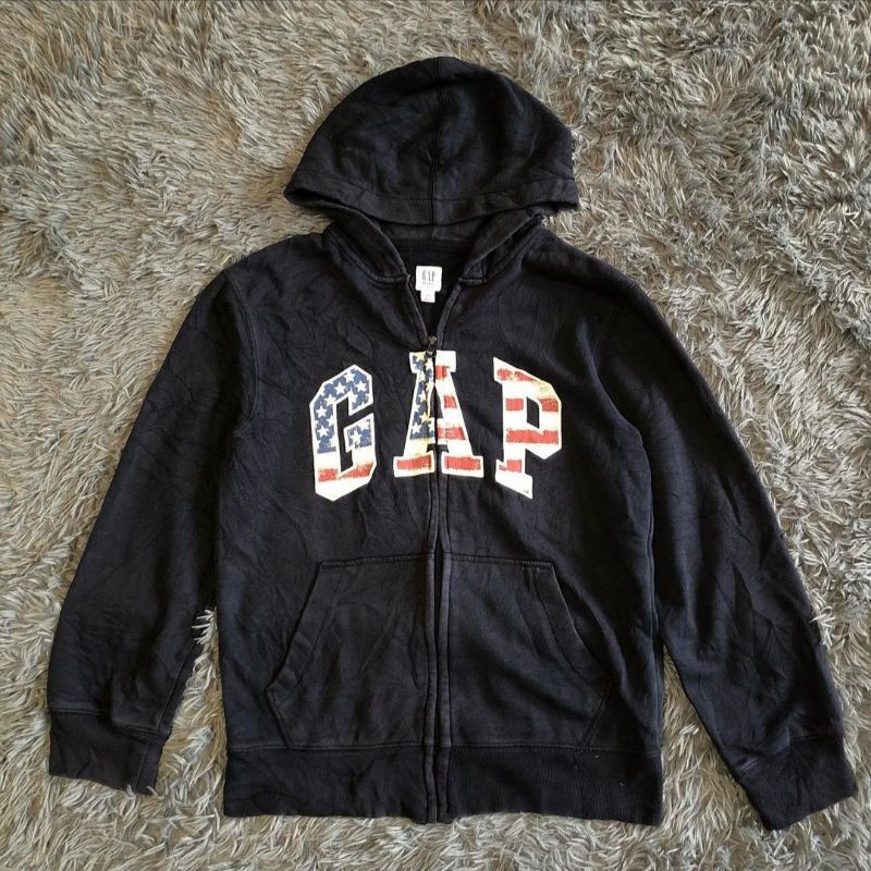 Zip Hoodie GAP Navy USA Flag Second Original