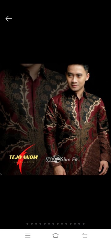 Baju Batik Pria Slimfit Big Size M L Xl Xxl Atasan Kemeja Batik Lengan Panjang Original