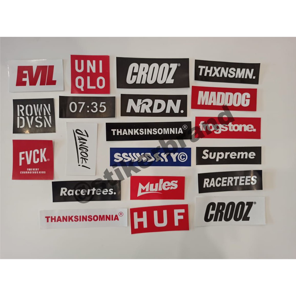 

STIKER BRAND DISTRO BISA PILIH GRAFTAC HYPEBEAST LOCALBRAND STICKER KATALOG 016