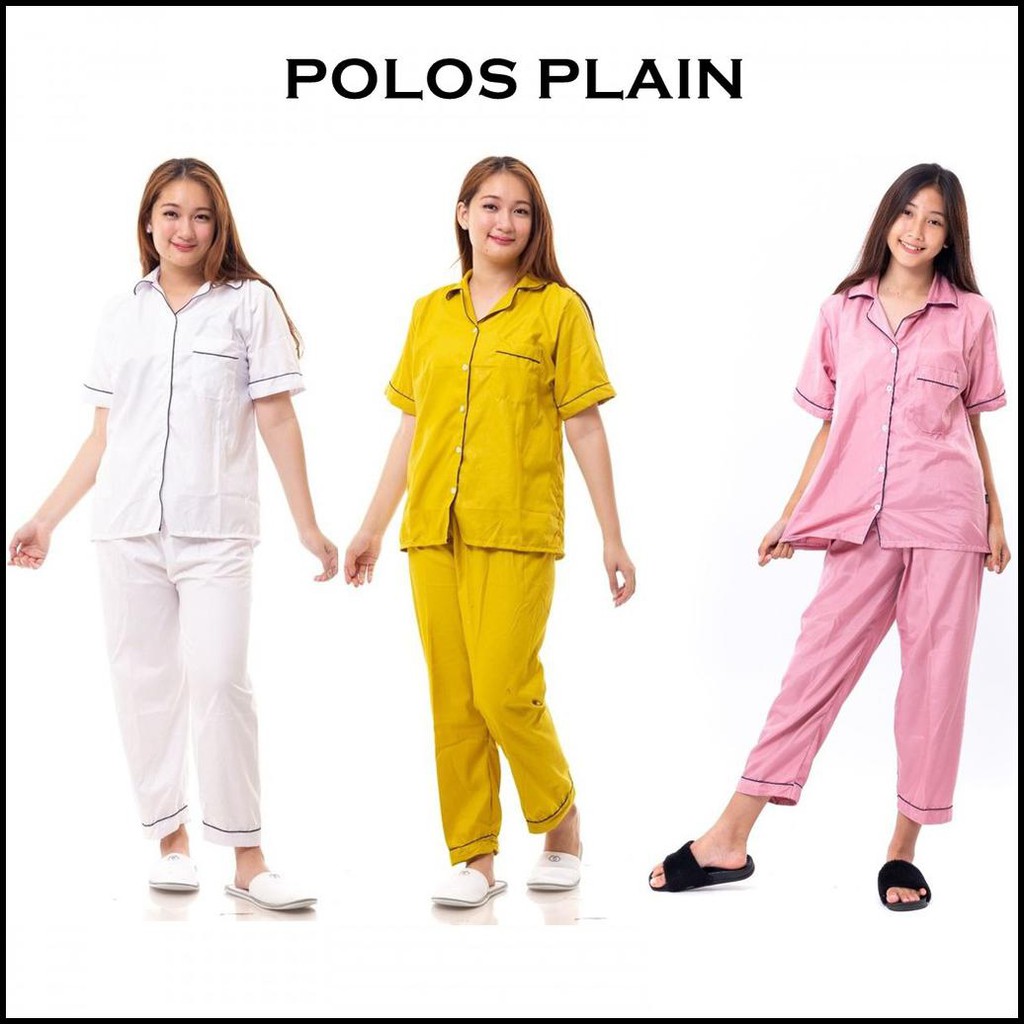Piyama Baju  Tidur Unisex Polos  Plain Shopee  Indonesia