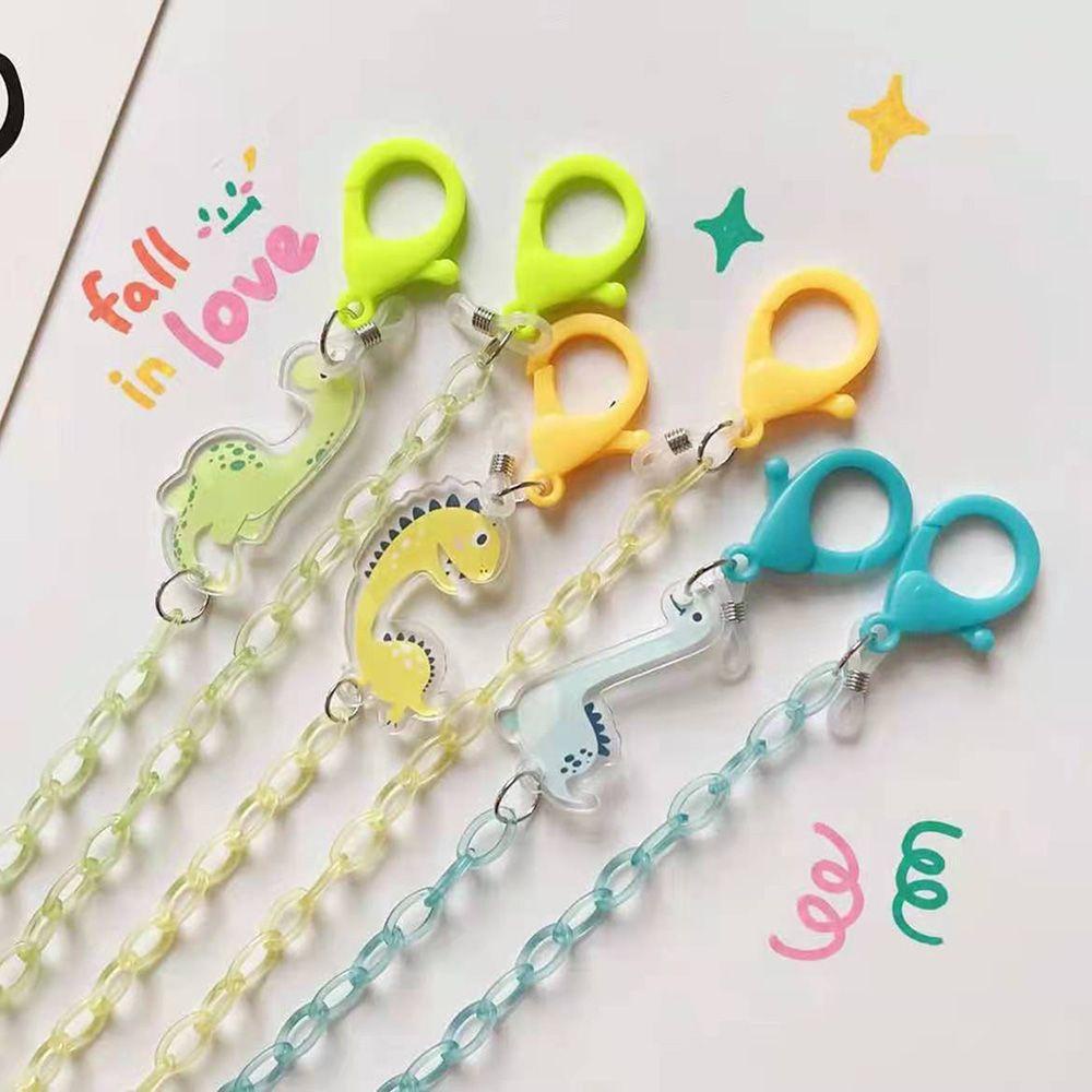 Rantai Kacamata Nanas Wanita Pria Dinosaurus Kartun Lucu Akrilik Necklace Chain