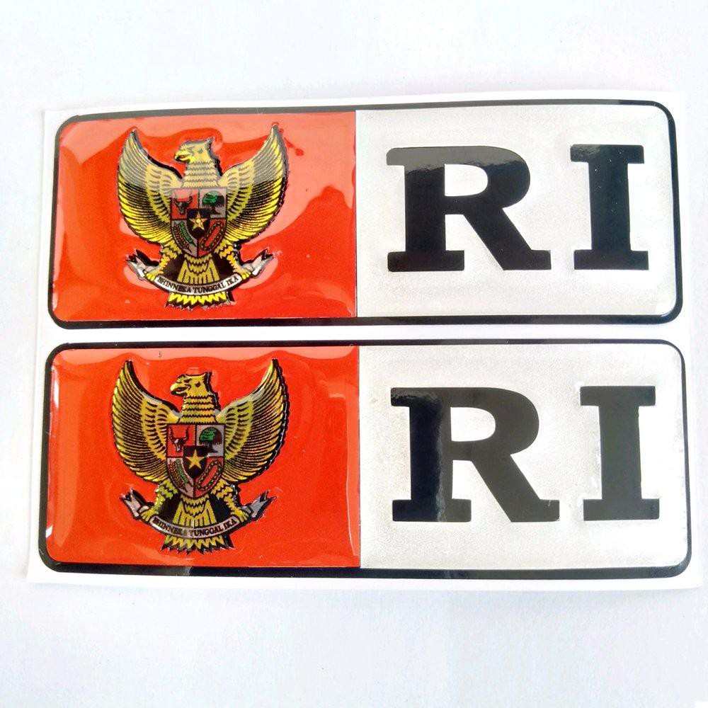 

sticker stiker timbul emblem merah putih Murah