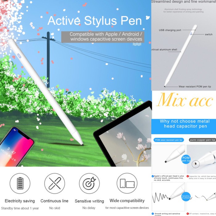 STYLUS PEN UNIVERSAL APPLE IPAD ANDROID SAMSUNG ORIGINAL 2in1