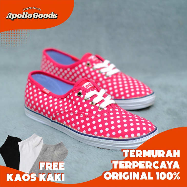 SALE  SEPATU KEDS CHAMPION RED WHITE ORIGINAL | SEPATU WANITA MURAH | SEPATU WANITA CASUAL | SNEAKER