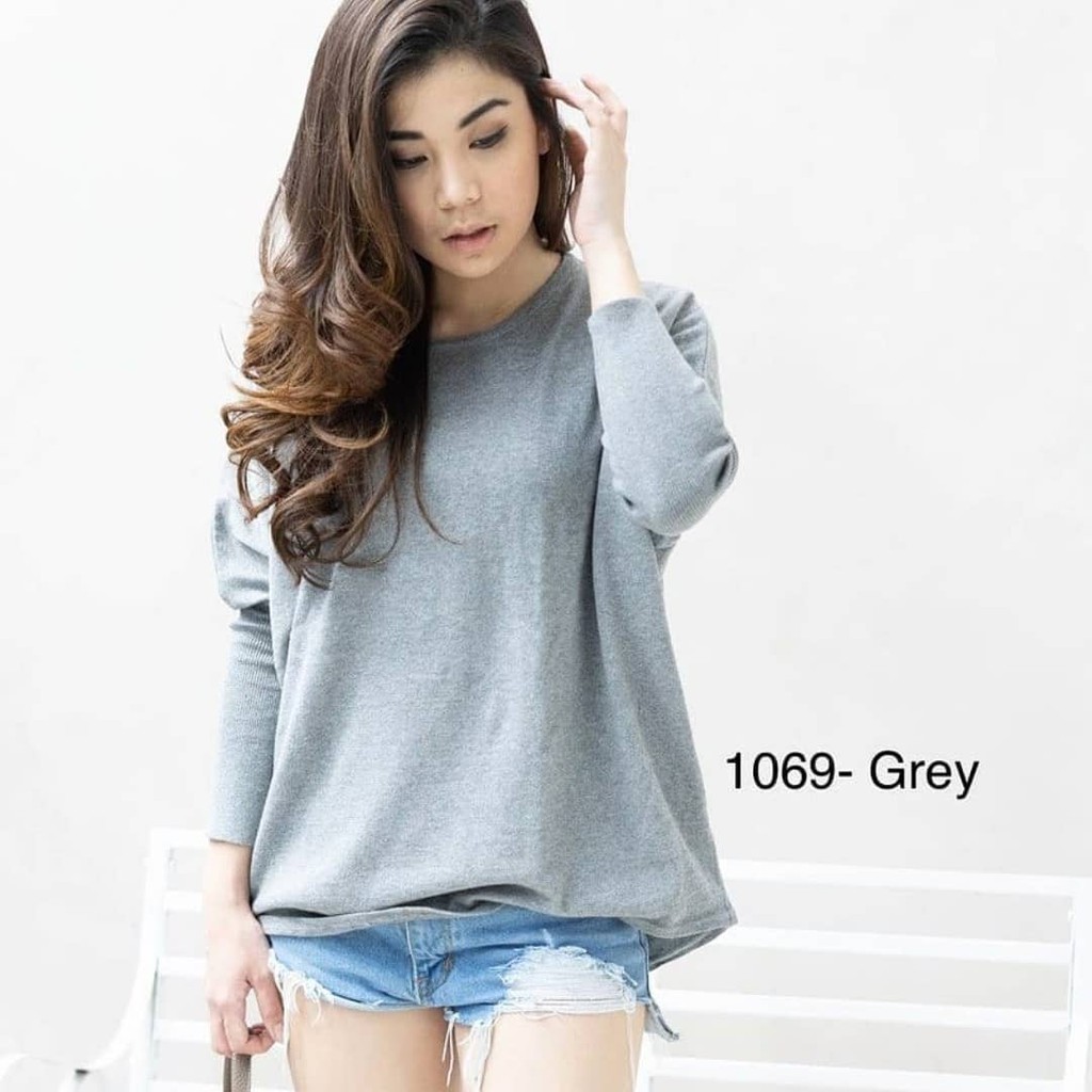 1069 OVERSIZED SWEATER PREMIUM BAJU RAJUT WANITA BERKUALITAS