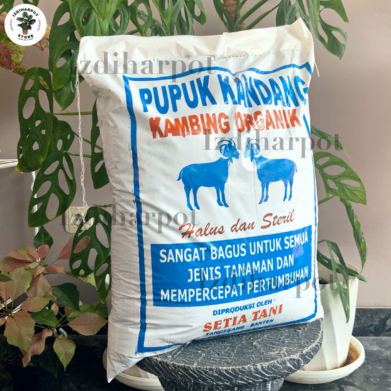 PUPUK KANDANG KAMBING BIRU ORGANIK HALUS DAN STERIL - KAMBING KEMASAN BIRU