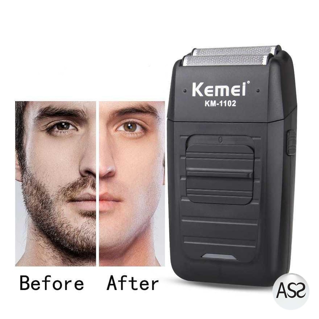 ASS Shop - Kemei Alat Cukur Elektrik Rechargeable Cordless Shaver for Men-KM-1102