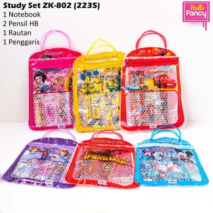 

Paket Alat Tulis Study Set Karakter Perlengkapan Sekolah ZK-802 Murah