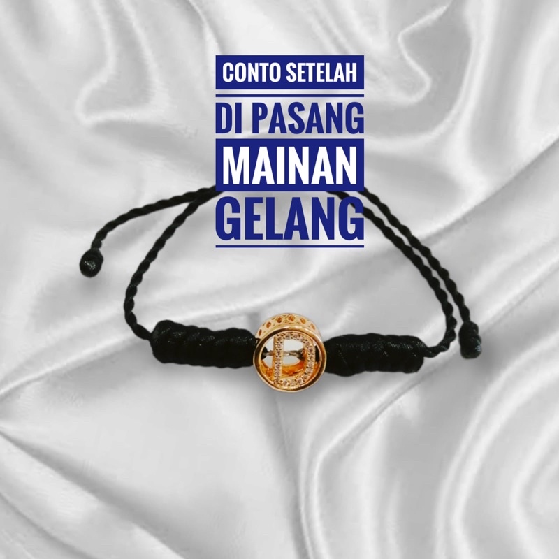 gelang tali//gelang serut//bisa di pasang dg leomtin gelang