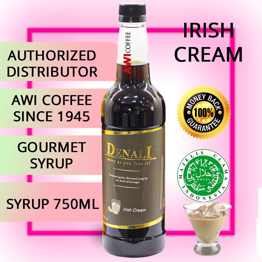 

Awi Segar Harum I Syrup Irish Cream 750ml I denali I coffee | Flavored