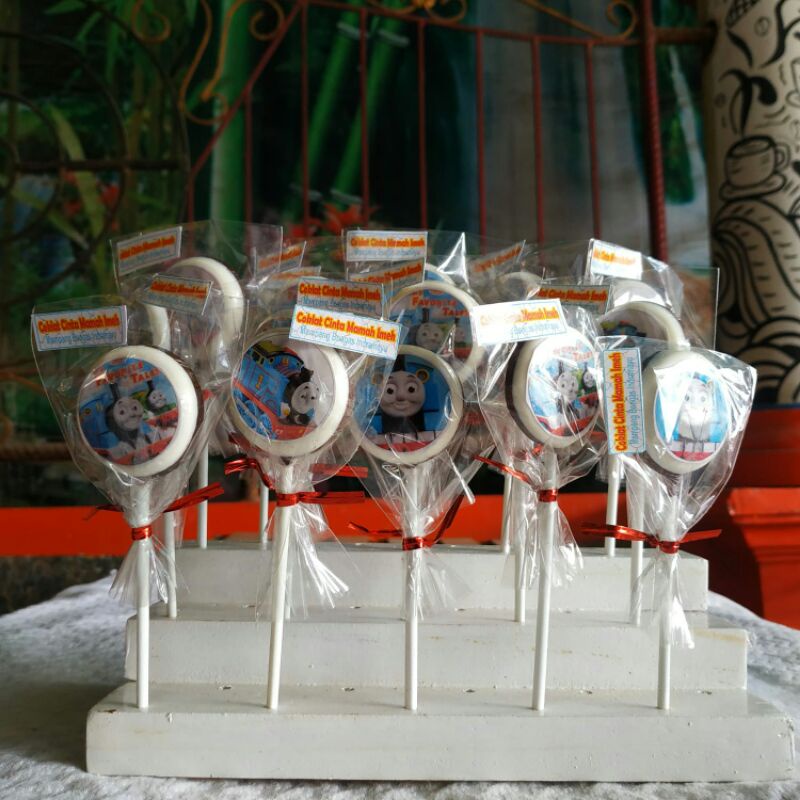 

cokelat loly stiker custom