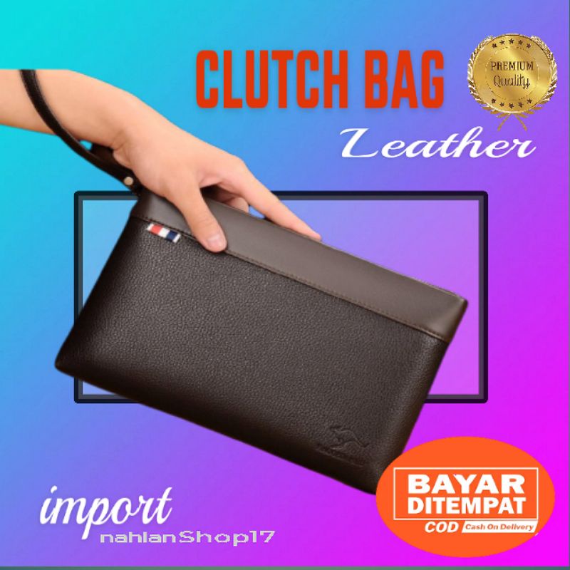 CLUTCH PRIA / TAS TANGAN KULIT PRIA / HANDBAG PRIA COWOK WANITA / DOMPET PANJANG KEKINIAN VIRAL TERBARU