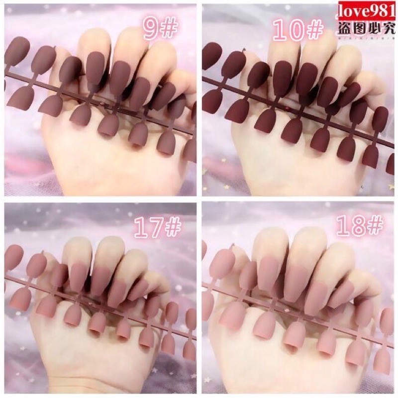 `ღ´ PHINKL `ღ´ (isi 24) kuku palsu tinggal tempel dov nail art fake extension panjang