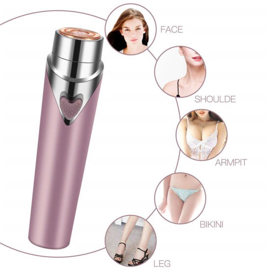 Mini Lady Shaver Alat Pencukur Penghilang Bulu Halus Wanita Tanpa Rasa Sakit Hair Remover Elektrik